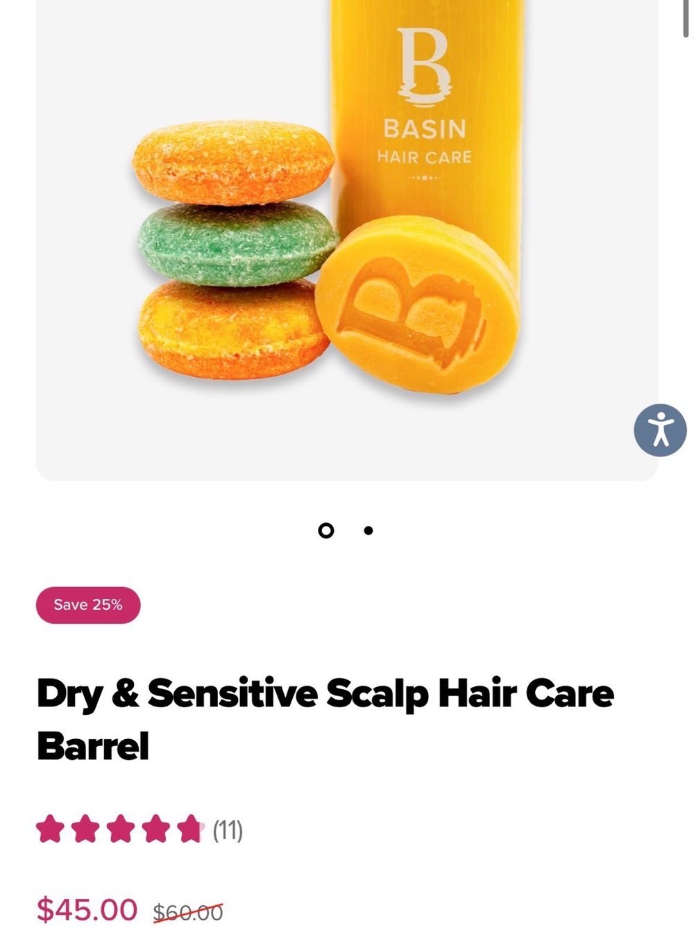 Dry & Sensitive Scalp Shampoo Bars - Orange & Green